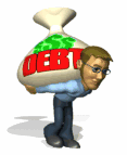 Man carry's debt on his back
